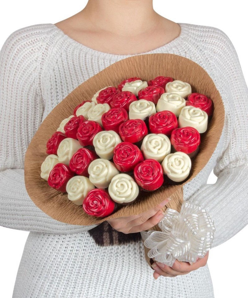 Kırmızı Beyaz Gül Çikolata 