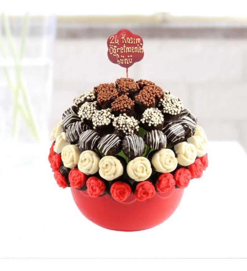 Öğretmenime çikolata Buketi